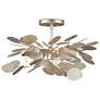 2_Lunaria 19" Wide Silver Leaf 3-Light Ceiling Light
