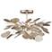 Lunaria 19" Wide Silver Leaf 3-Light Ceiling Light