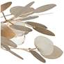 3_Lunaria 19" Wide Silver Leaf 3-Light Ceiling Light more views