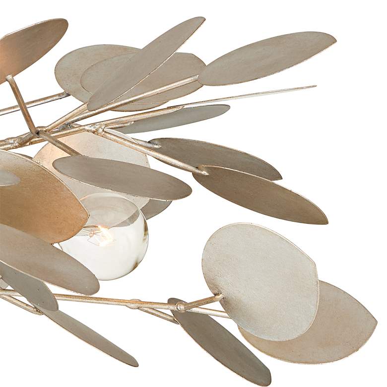 Image 4 Lunaria 19" Wide Silver Leaf 3-Light Ceiling Light more views