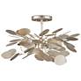 5_Lunaria 19" Wide Silver Leaf 3-Light Ceiling Light more views