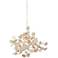 Lunaria 34 1/2"W Contemporary Silver Leaf 6-Light Chandelier