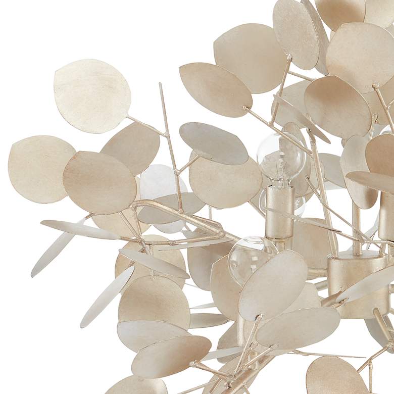 Image 3 Lunaria 34 1/2"W Contemporary Silver Leaf 6-Light Chandelier more views