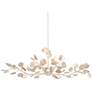 1_Lunaria 51" Wide Contemporary Silver Leaf 6-Light Chandelier