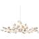Lunaria 51" Wide Contemporary Silver Leaf 6-Light Chandelier
