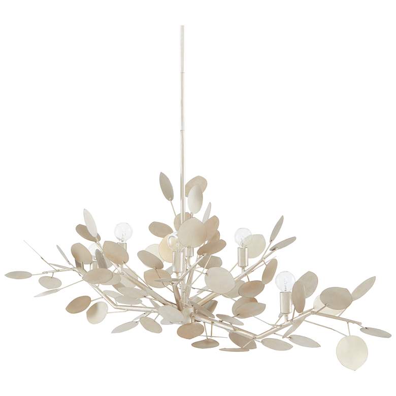 Image 4 Lunaria 51" Wide Contemporary Silver Leaf 6-Light Chandelier more views