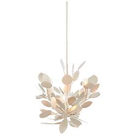 Image5 of Lunaria 51" Wide Contemporary Silver Leaf 6-Light Chandelier more views