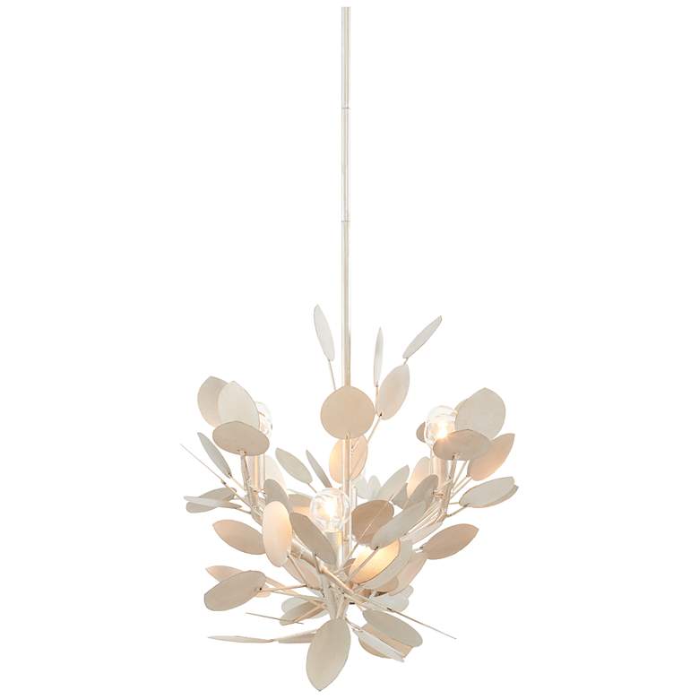 Image 5 Lunaria 51" Wide Contemporary Silver Leaf 6-Light Chandelier more views