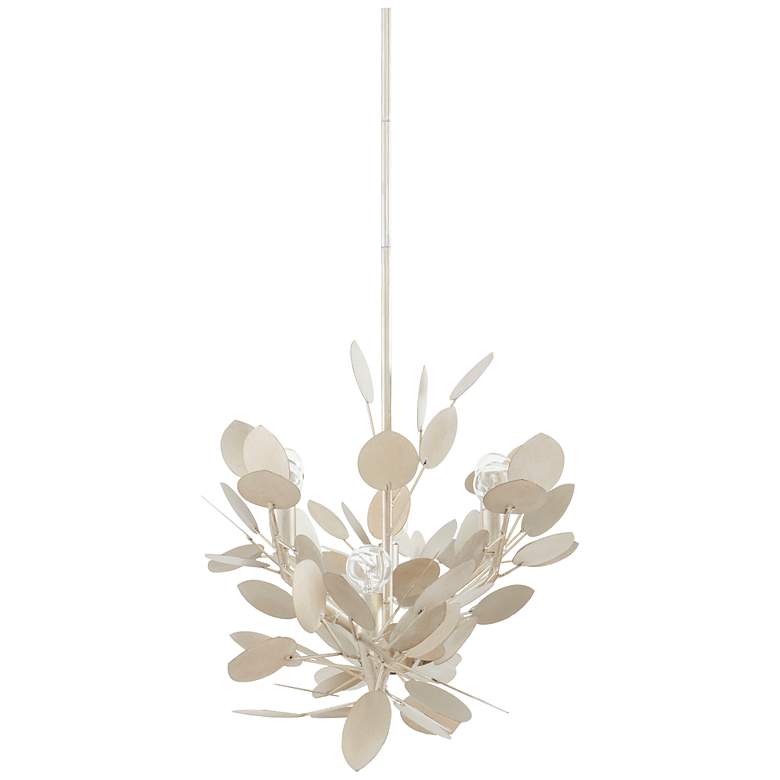 Image 6 Lunaria 51" Wide Contemporary Silver Leaf 6-Light Chandelier more views