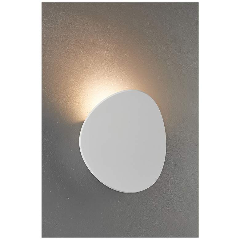 Image 4 Lunaro 8.13" High Textured White LED Wall Sconce more views
