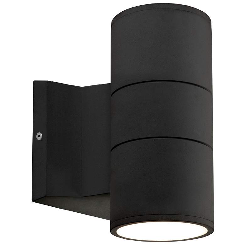 Image 1 Lund 7-in 1 Light Black Integrated LED Outdoor Wall 21W Kuzco