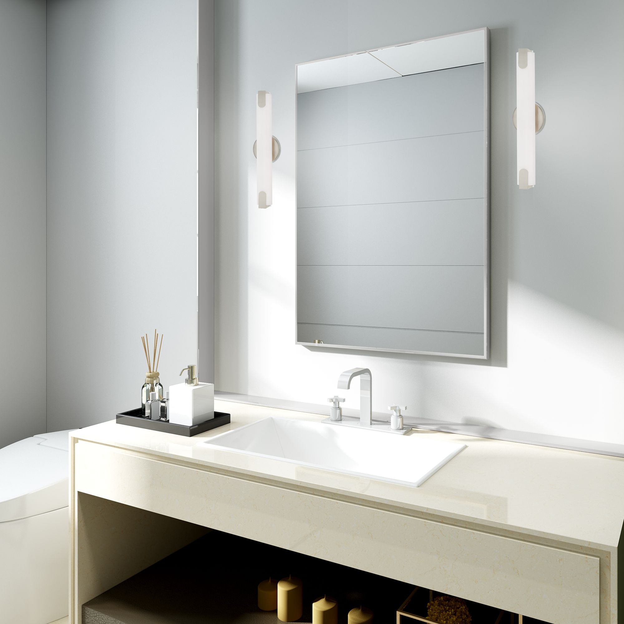 Lund LED Brushed Nickel ADA Bath Vanity