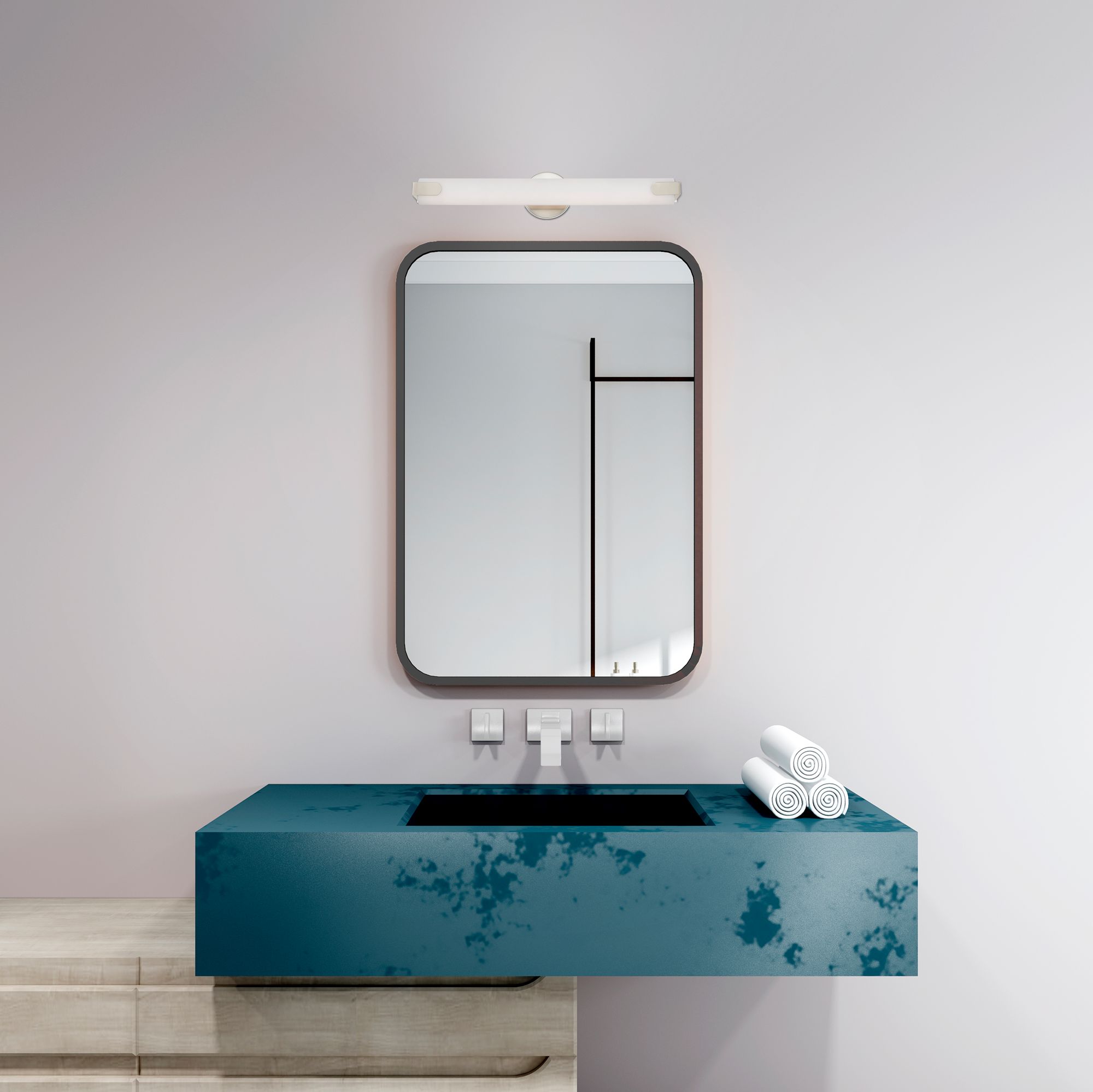 Lund LED Light Brushed Nickel ADA Bath Vanity