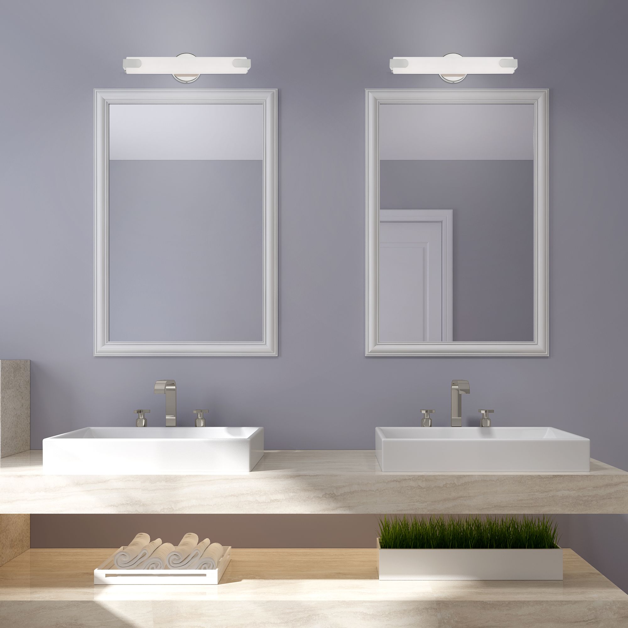 Lund LED Polished Chrome ADA Bath Vanity