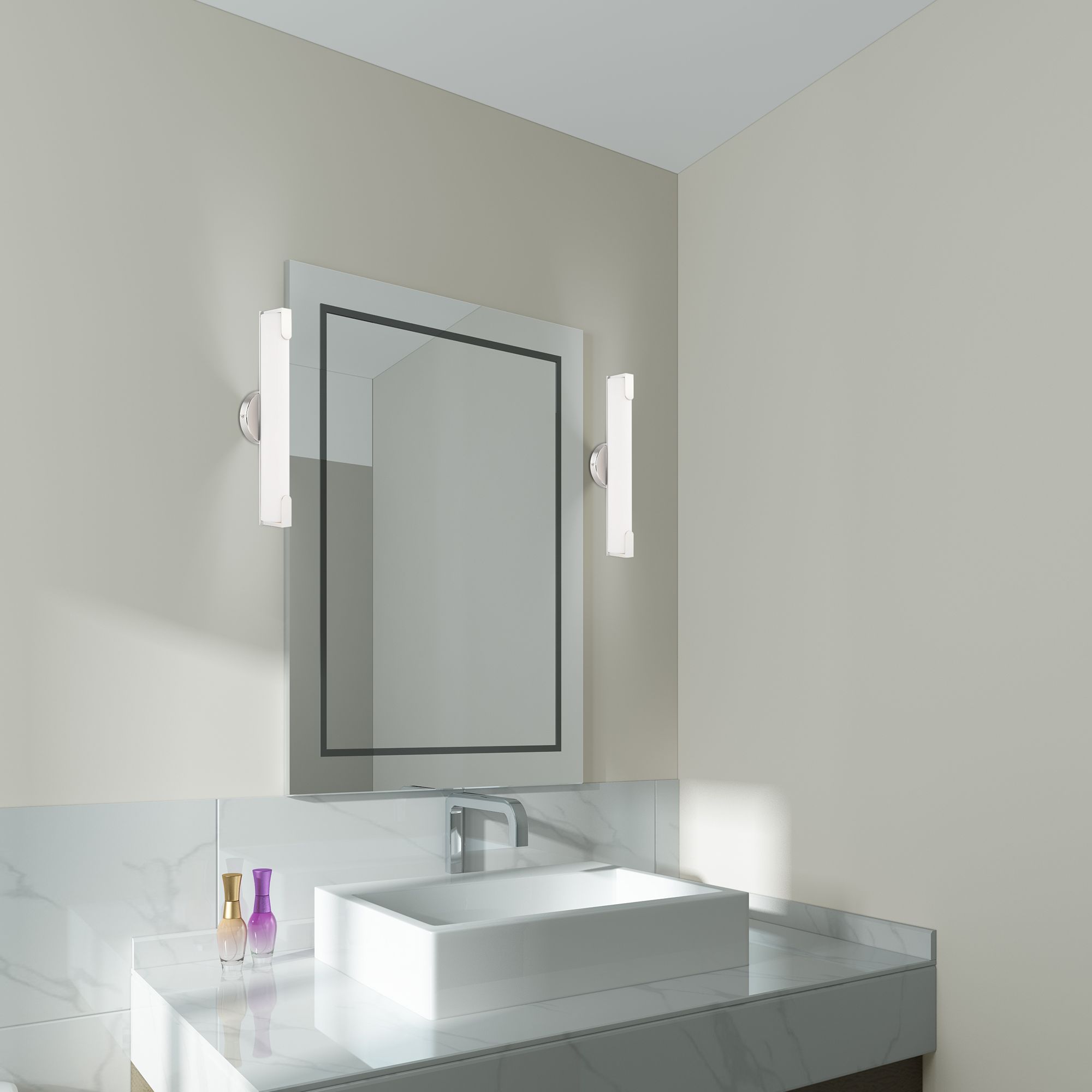 Lund LED Polished Chrome ADA Bath Vanity
