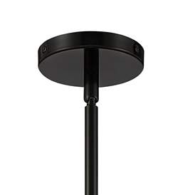 Image4 of Lundry 45" Wide Gloss Black 15-Light Pentagon Chandelier more views