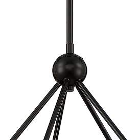 Image5 of Lundry 45" Wide Gloss Black 15-Light Pentagon Chandelier more views