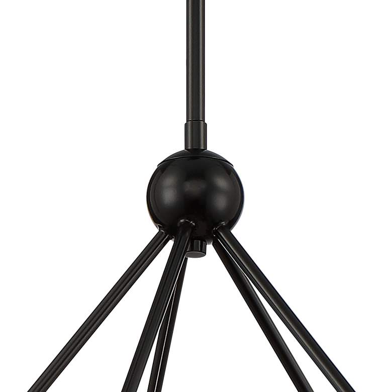 Image 5 Lundry 45" Wide Gloss Black 15-Light Pentagon Chandelier more views