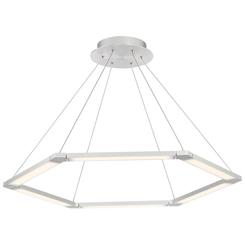 Image 1 Lune 0.6"H x 32"W 6-Light Pendant in Aluminum