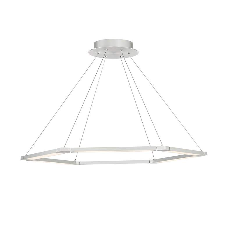 Image 2 Lune 0.6"H x 32"W 6-Light Pendant in Aluminum more views