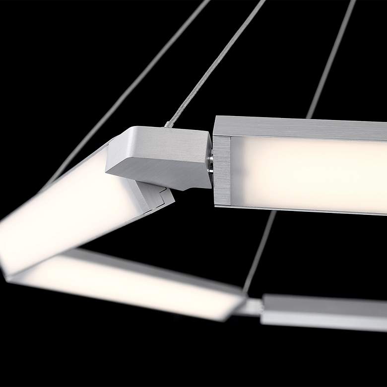 Image 3 Lune 0.6"H x 32"W 6-Light Pendant in Aluminum more views