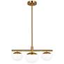 1_Lune 27 1/2" Wide Burnished Brass 3-Light Chandelier