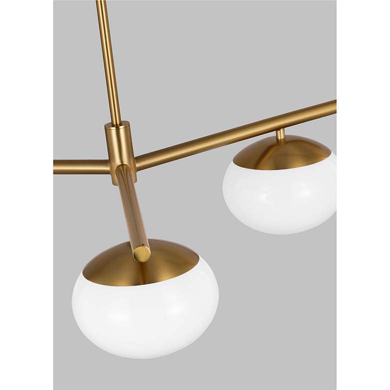 Image 2 Lune 27 1/2" Wide Burnished Brass 3-Light Chandelier more views