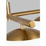 4_Lune 27 1/2" Wide Burnished Brass 3-Light Chandelier more views