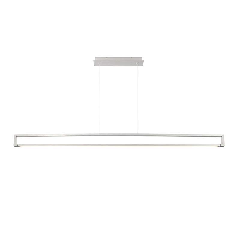 Image 3 Lune 3.54"H x 63"W 1-Light Linear Pendant in Aluminum more views