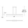 5_Lune 3.54"H x 63"W 1-Light Linear Pendant in Aluminum more views