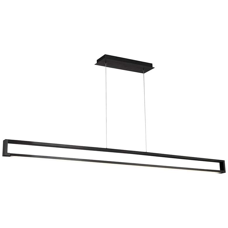 Image 1 Lune 3.54 inchH x 63 inchW 1-Light Linear Pendant in Black