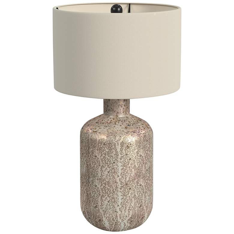 Image 2 Lunette Antiqued Silver and Warm Honey Table Lamp