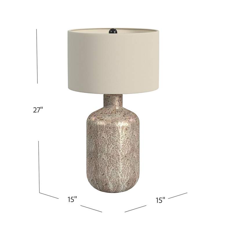 Image 7 Lunette Antiqued Silver and Warm Honey Table Lamp more views
