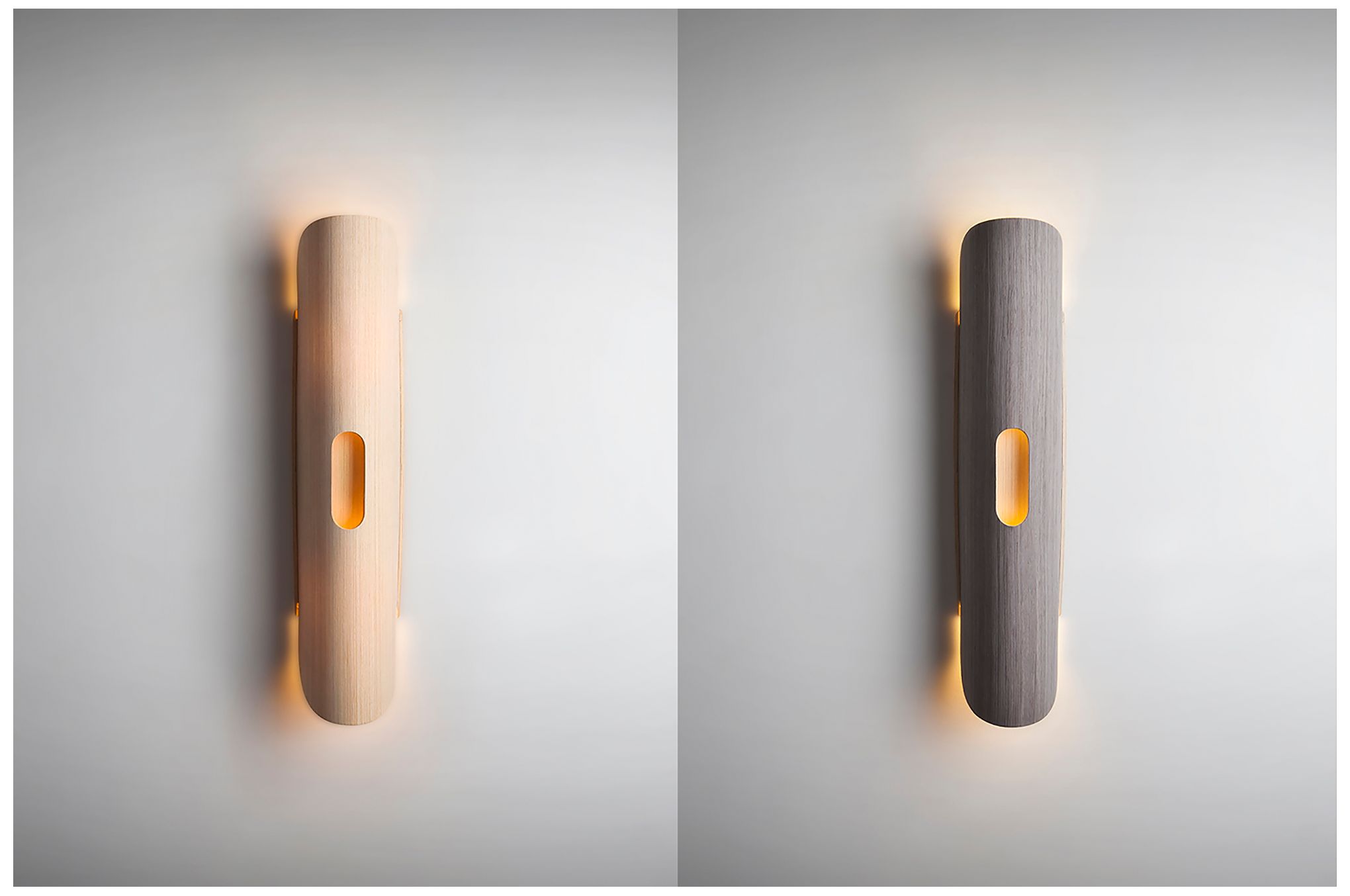 Image 3 Lupe 23.6" High Grey Oak WEP Light Collection LED Wall Sconce more views