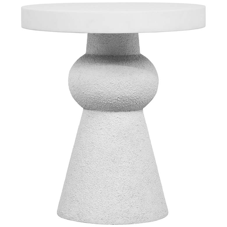 Image 3 Lupita 17 inch Wide White Round Side Table
