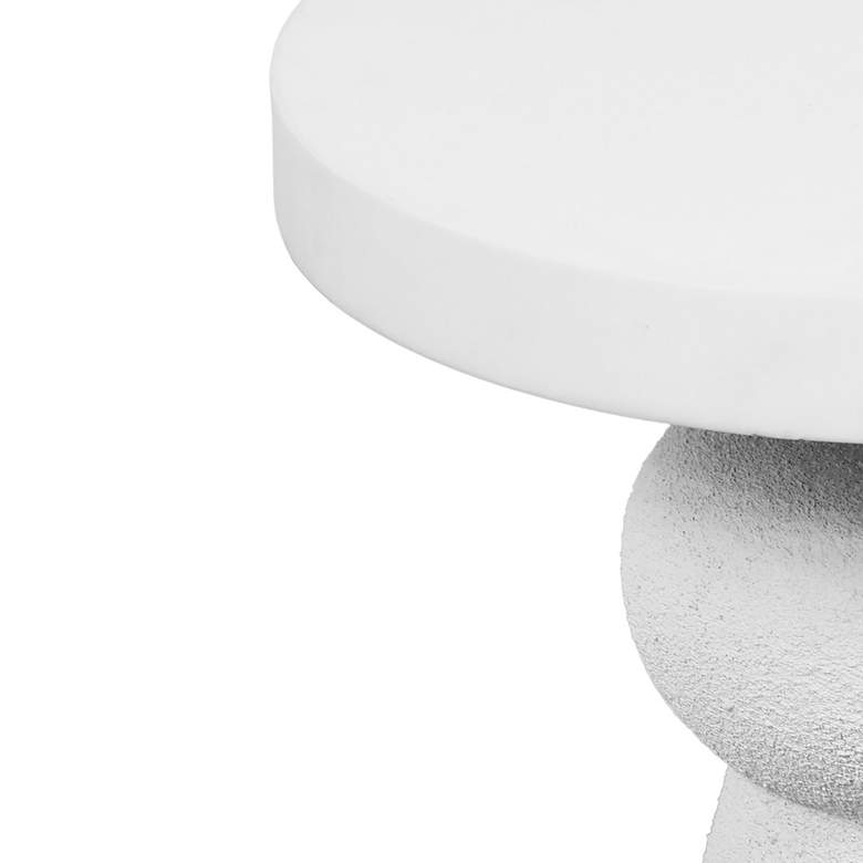 Image 4 Lupita 17" Wide White Round Side Table more views