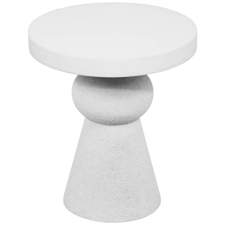 Image 6 Lupita 17" Wide White Round Side Table more views