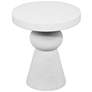 Lupita 17" Wide White Round Side Table in scene