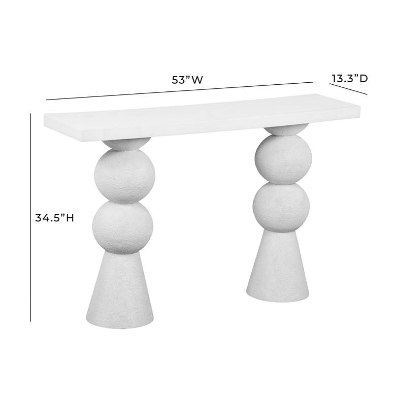 Image 7 Lupita 53 inch Wide White Wood Desk/Console Table more views