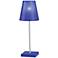 Lura Blue Shade and Blue 14" high Base Accent Table Lamp