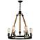Lurav 20.5" Wide Bronze 6-Light Wagon Wheel Chandelier