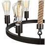 2_Lurav 20.5" Wide Bronze 6-Light Wagon Wheel Chandelier more views