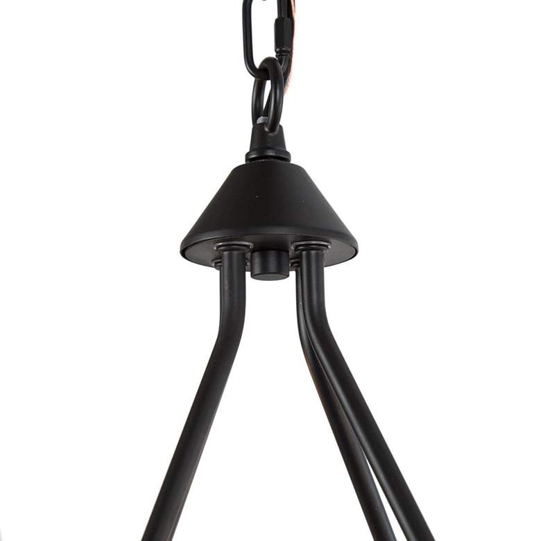 Image 4 Lurav 27" Wide Bronze Metal 6-Light Wagon Wheel Chandelier more views