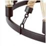 3_Lurav 28" Wide Bronze 8-Light Wagon Wheel Chandelier more views