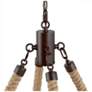 4_Lurav 28" Wide Bronze 8-Light Wagon Wheel Chandelier more views