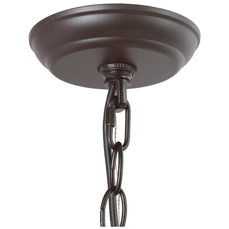Image 5 Lurav 28" Wide Bronze 8-Light Wagon Wheel Chandelier more views