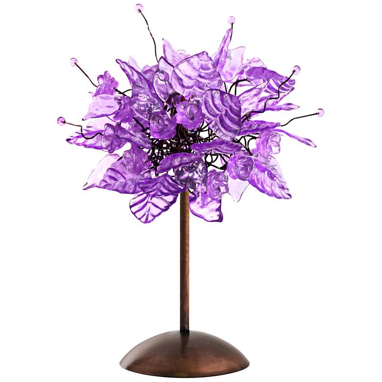 Image 1 Lush Lavender Frost Crystal Table Lamp