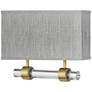 Luster 11 3/4"H Brass with Heather Gray Shade Wall Sconce