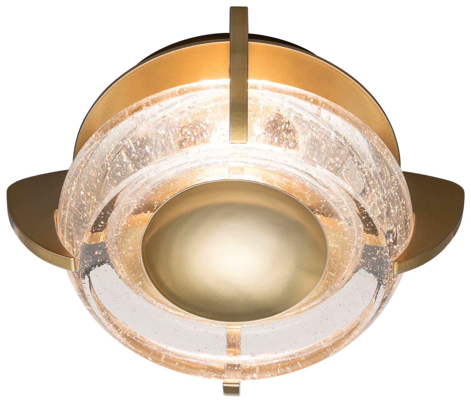 Image 5 Lustra 10"Wide Modern Brass LED Wall Sconce/Flush Mount more views