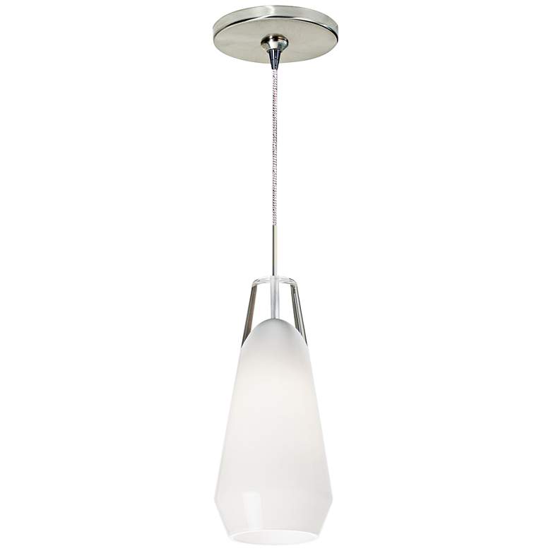 Image 1 Lustra 3 3/4" Wide Satin Nickel LED FreeJack Mini Pendant